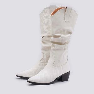 White Western Boots